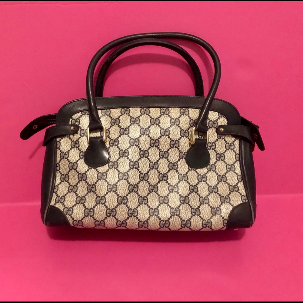 Vintage Gucci Satchel Coated Canvas Authenticated - Picture 2 of 8